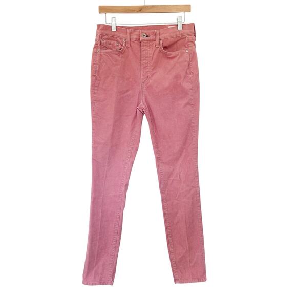 Rag & Bone Pink Corduroy High Rise Skinny Jeans Sz 30 - Picture 1 of 6